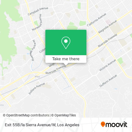 Mapa de Exit 55B/la Sierra Avenue/W