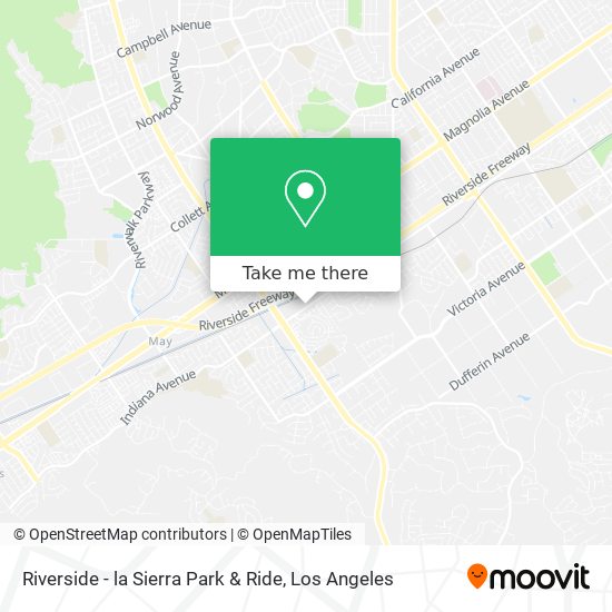 Riverside - la Sierra Park & Ride map