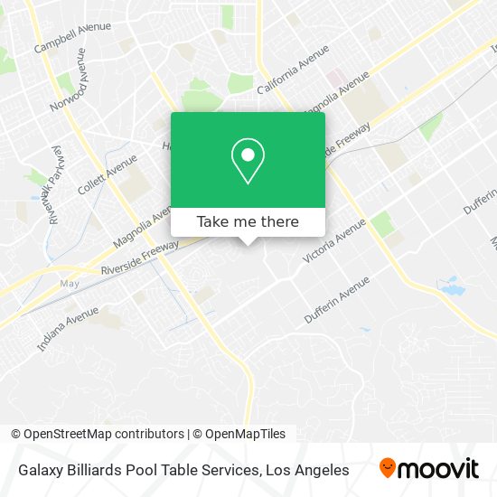 Galaxy Billiards Pool Table Services map