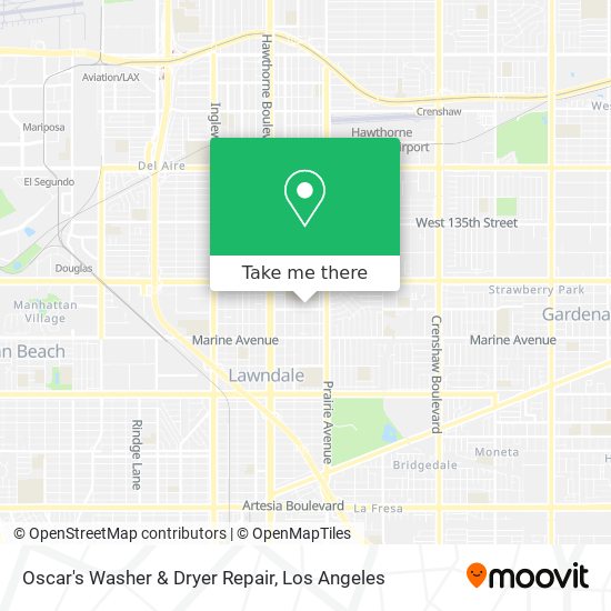 Oscar's Washer & Dryer Repair map