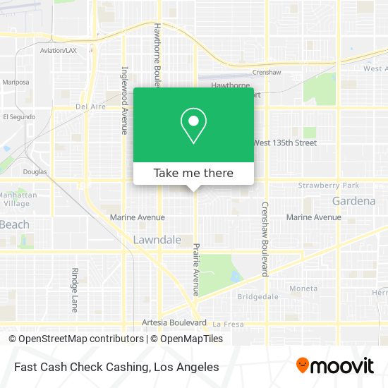 Fast Cash Check Cashing map