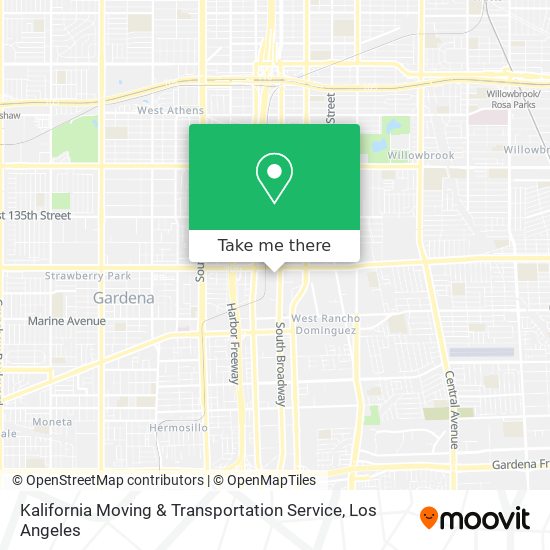 Kalifornia Moving & Transportation Service map
