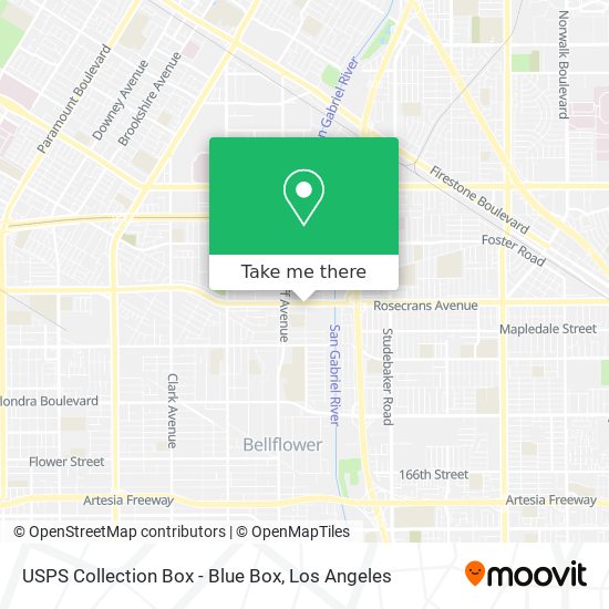 USPS Collection Box - Blue Box map