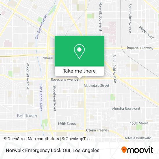 Norwalk Emergency Lock Out map