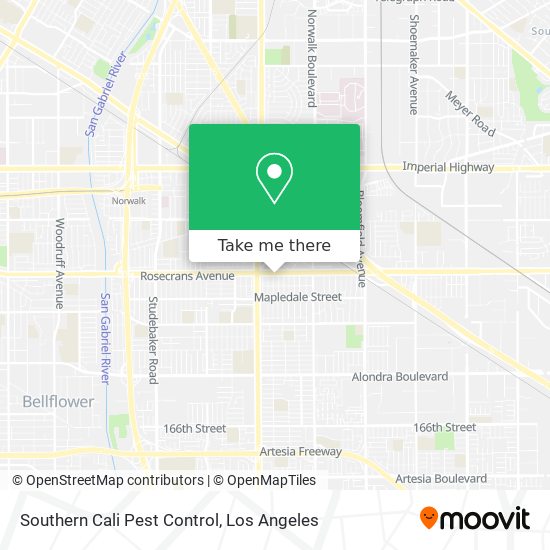 Southern Cali Pest Control map