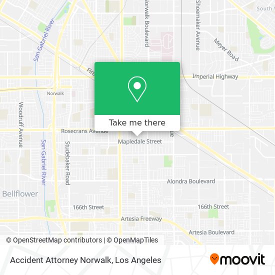 Mapa de Accident Attorney Norwalk