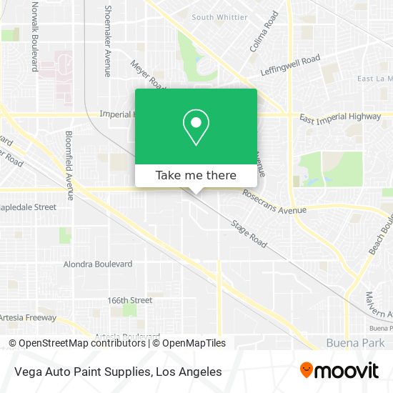 Mapa de Vega Auto Paint Supplies