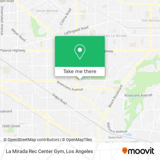 La Mirada Rec Center Gym map