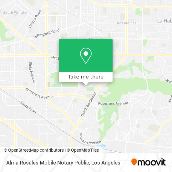 Alma Rosales Mobile Notary Public map