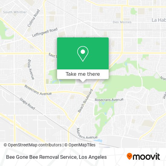 Bee Gone Bee Removal Service map