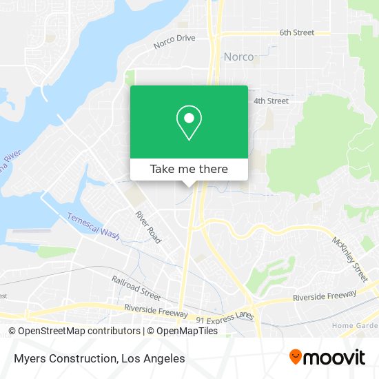 Mapa de Myers Construction