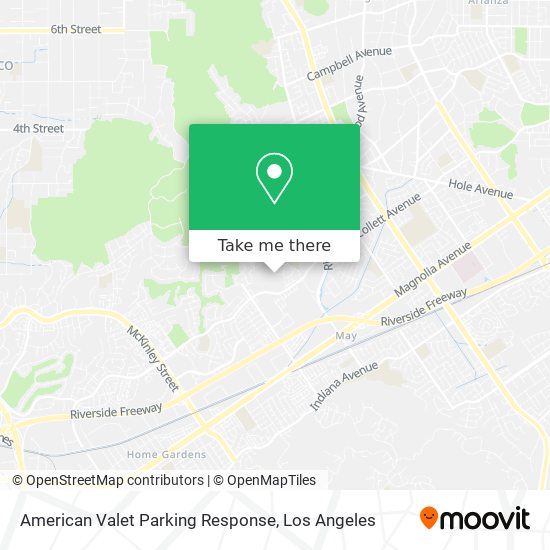 Mapa de American Valet Parking Response