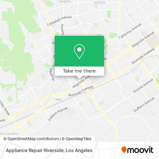 Mapa de Appliance Repair Riverside