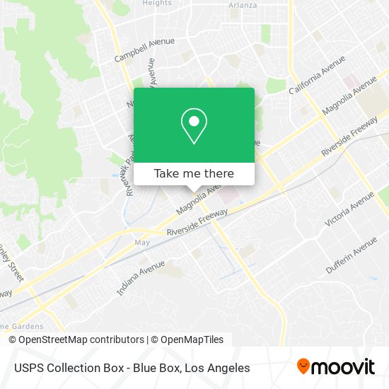 Mapa de USPS Collection Box - Blue Box