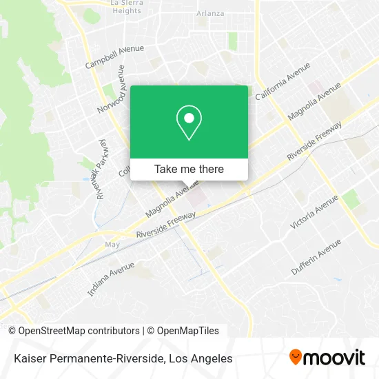 Mapa de Kaiser Permanente-Riverside