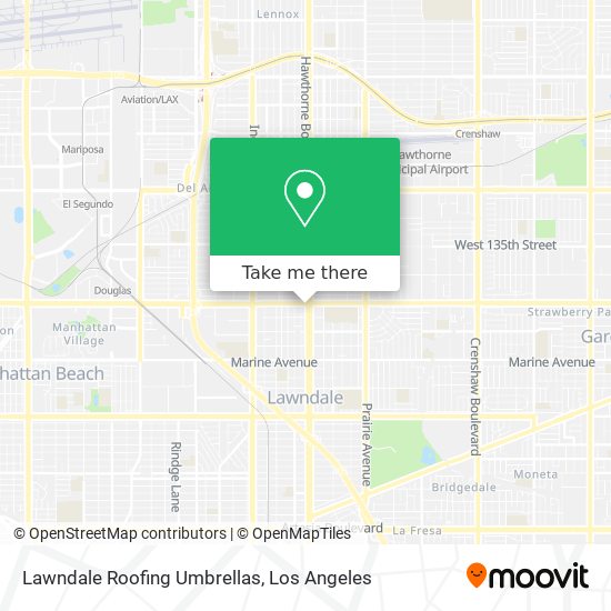 Lawndale Roofing Umbrellas map