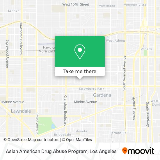 Mapa de Asian American Drug Abuse Program