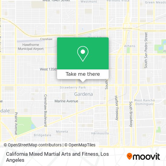 California Mixed Martial Arts and Fitness map