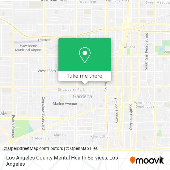 Mapa de Los Angeles County Mental Health Services