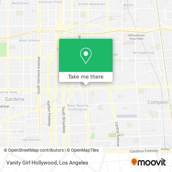 Vanity Girl Hollywood map