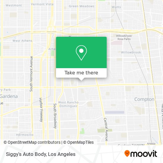 Siggy's Auto Body map