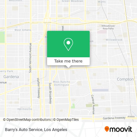 Barry's Auto Service map