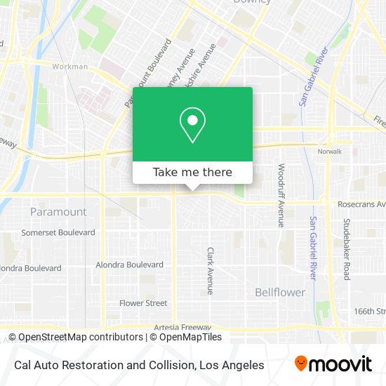 Cal Auto Restoration and Collision map