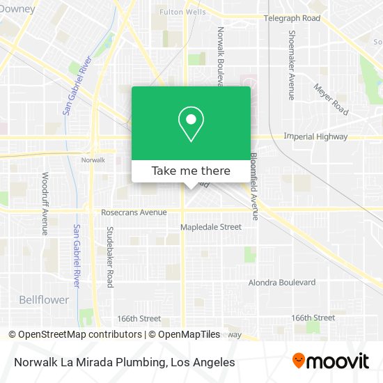 Mapa de Norwalk La Mirada Plumbing