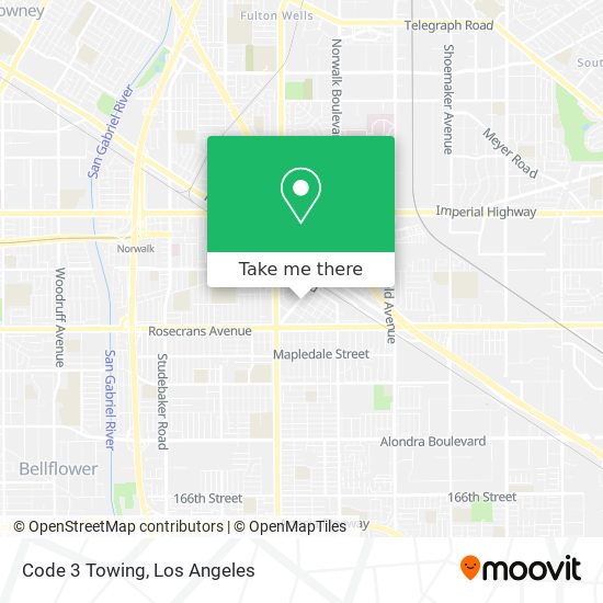 Code 3 Towing map