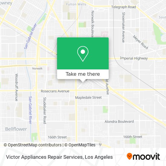 Victor Appliances Repair Services map