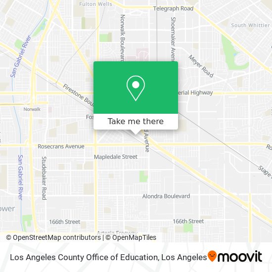 Los Angeles County Office of Education map