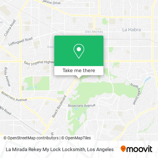 La Mirada Rekey My Lock Locksmith map