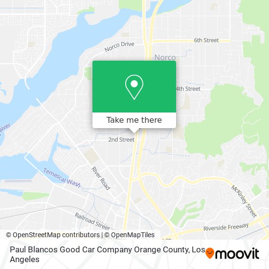 Paul Blancos Good Car Company Orange County map