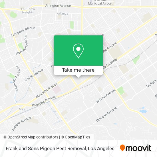 Frank and Sons Pigeon Pest Removal map