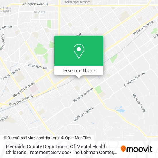 Mapa de Riverside County Department Of Mental Health - Children's Treatment Services / The Lehman Center