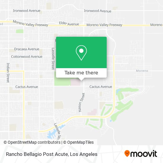 Rancho Bellagio Post Acute map