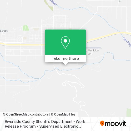 Riverside County Sheriff's Department - Work Release Program / Supervised Electronic Confinement Pr map