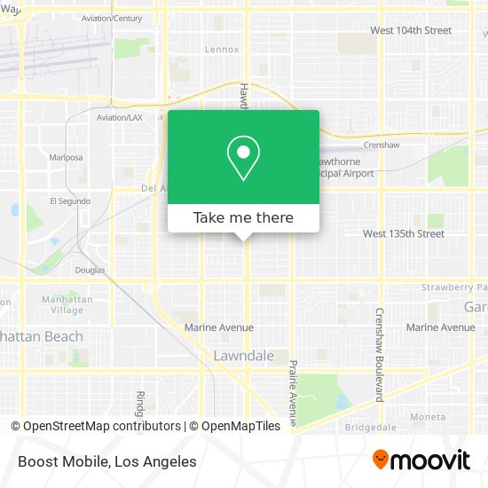 Mapa de Boost Mobile