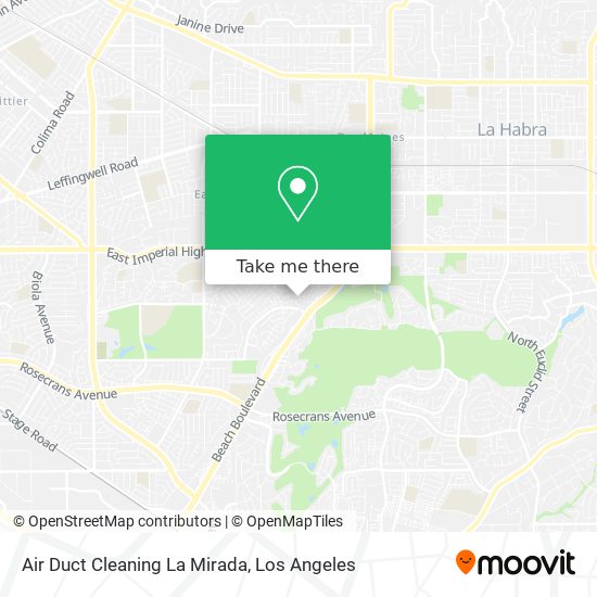 Air Duct Cleaning La Mirada map