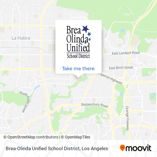 Brea-Olinda Unified School District map