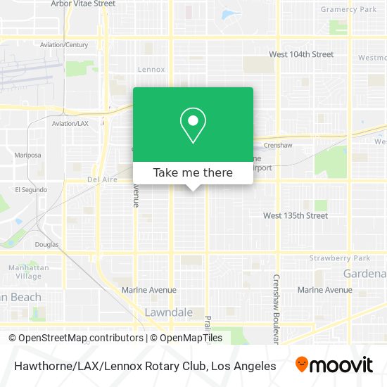 Mapa de Hawthorne / LAX / Lennox Rotary Club