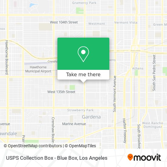 USPS Collection Box - Blue Box map