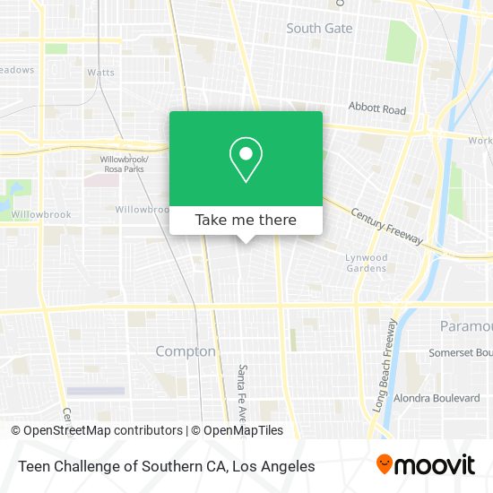 Teen Challenge of Southern CA map