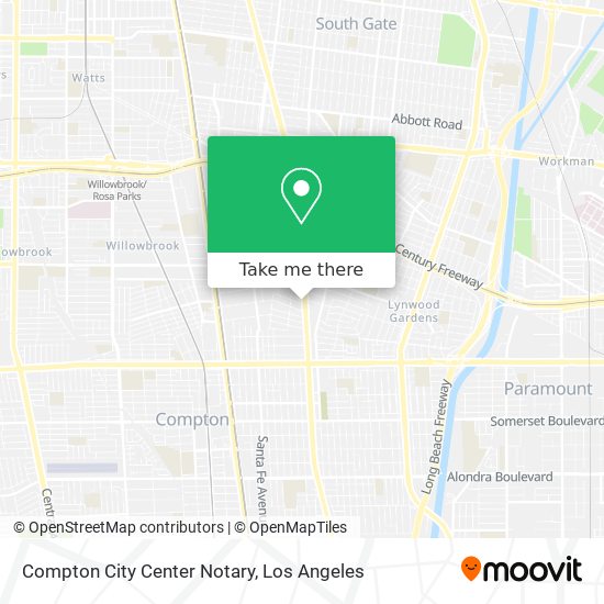 Mapa de Compton City Center Notary