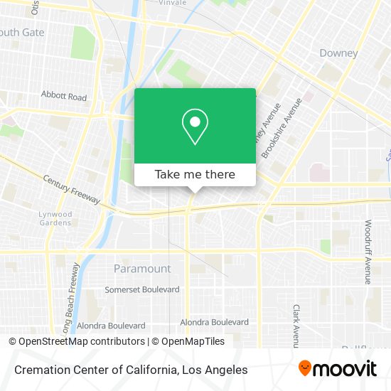 Mapa de Cremation Center of California