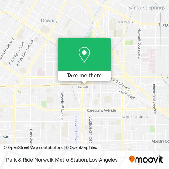 Mapa de Park & Ride-Norwalk Metro Station