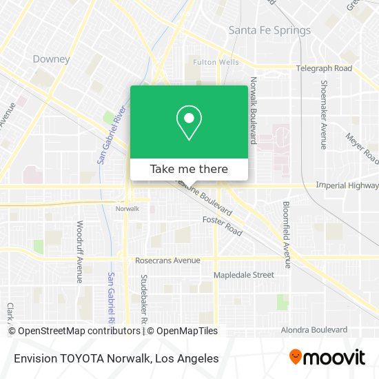 Envision TOYOTA Norwalk map