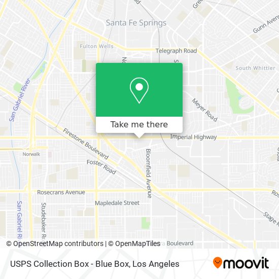 USPS Collection Box - Blue Box map