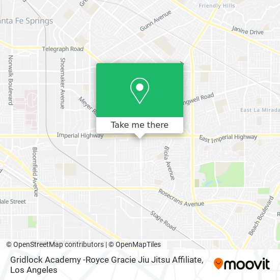Gridlock Academy -Royce Gracie Jiu Jitsu Affiliate map