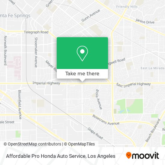 Affordable Pro Honda Auto Service map